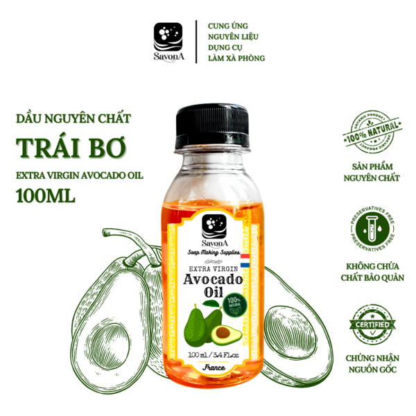 Dầu Trái Bơ Nguyên Chất SavonA - SavonA Extra Virgin Avocado oil